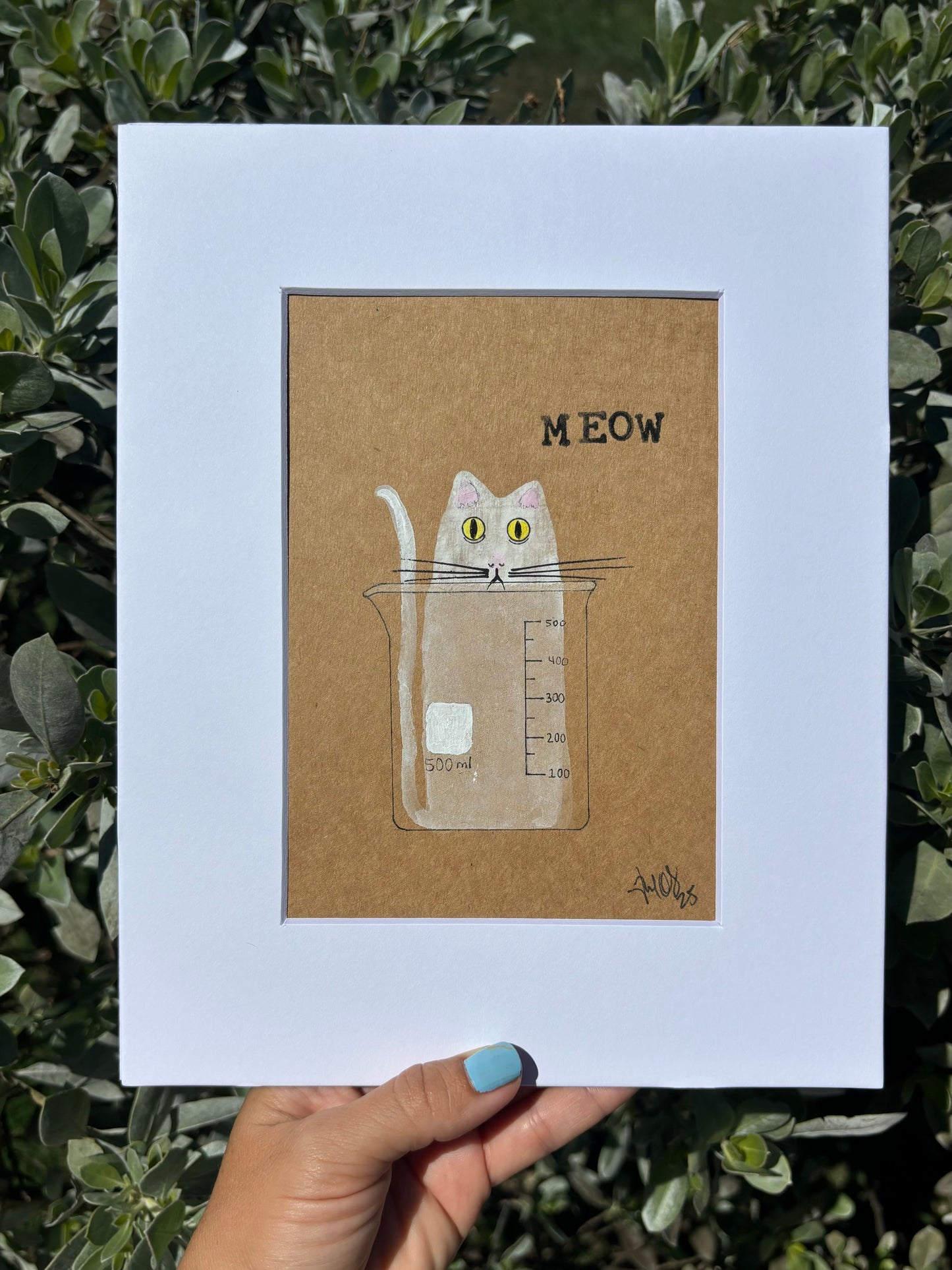 White Cat & Beaker (Original) π¬ππ‘