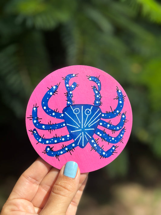 Cangrejo (fondo fuchsia)