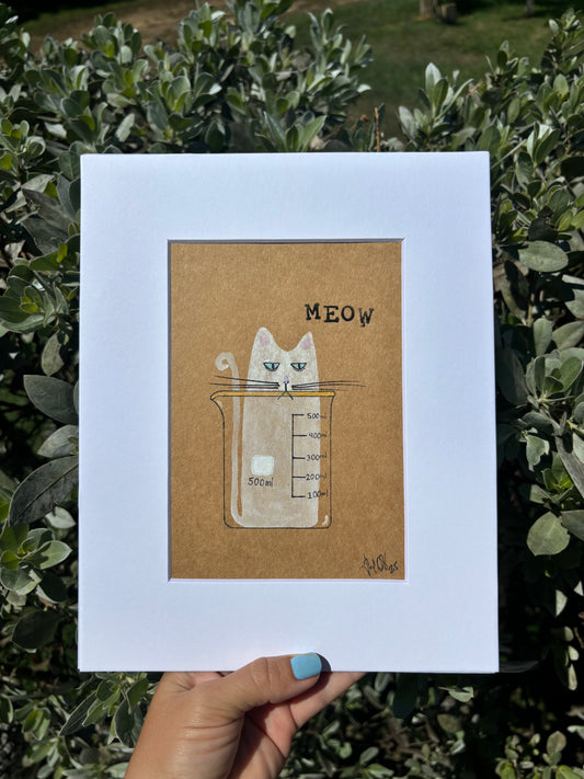 Gatito Blanco & Beaker (original) 🐈🔬🔵