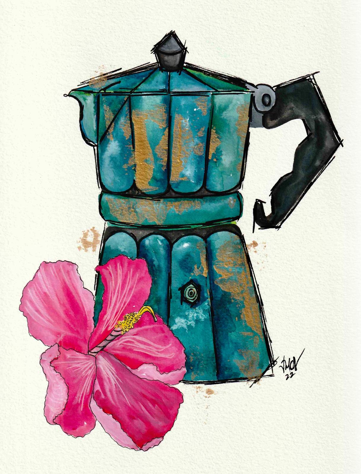 Greca Azul Maga (Prints)